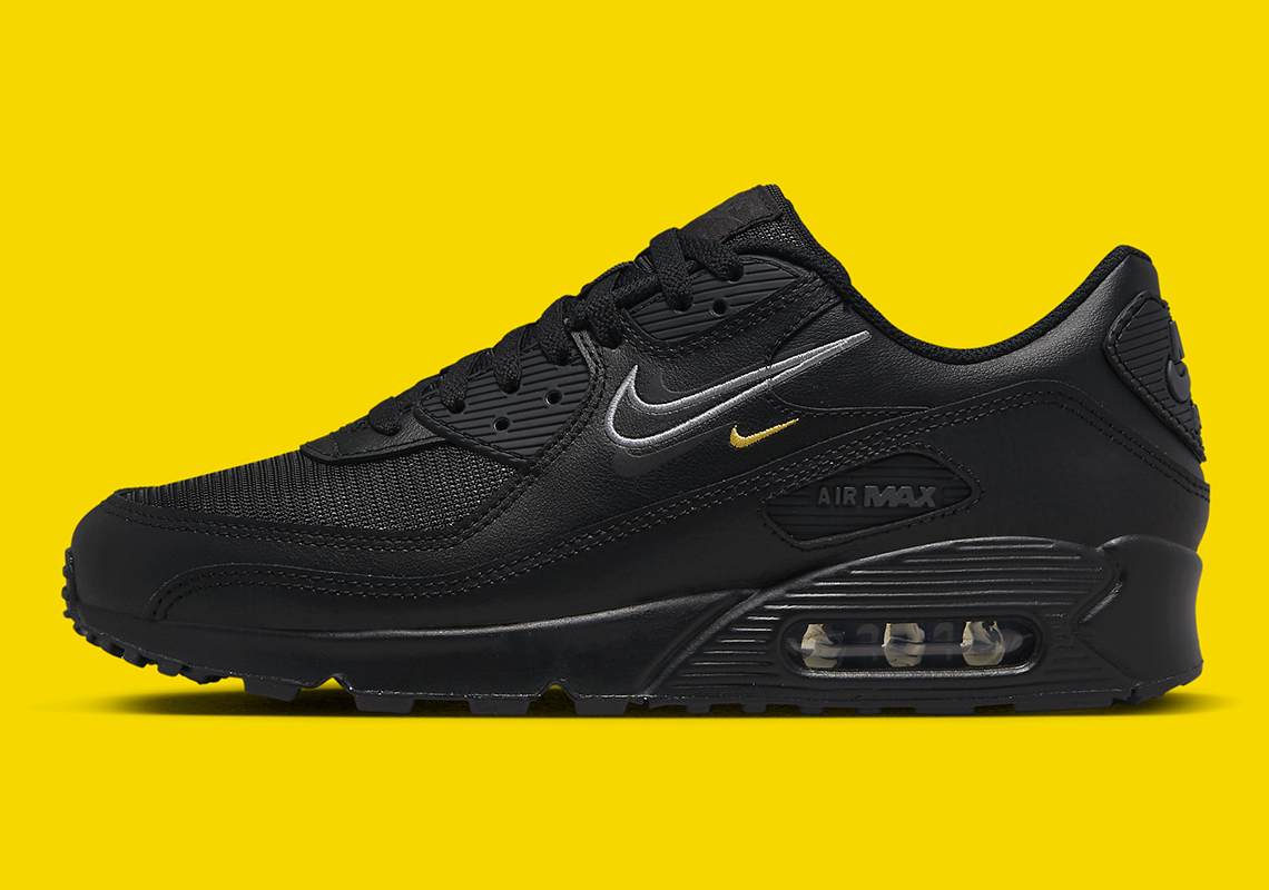 Nike Air Max 90 Multi-Swoosh (Black) DX2651-001 | SneakerNews.com