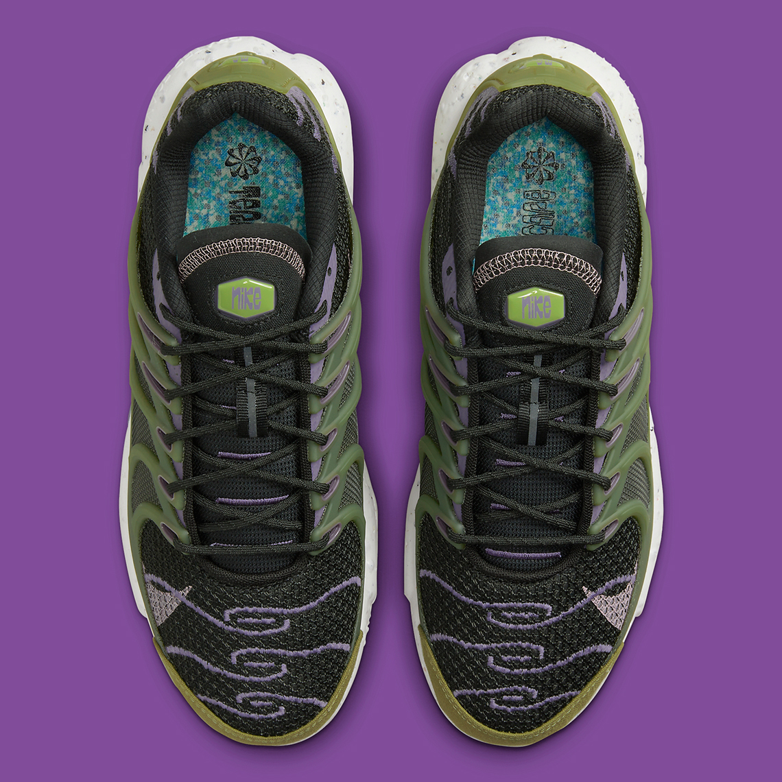 Purple and green on sale nike air max