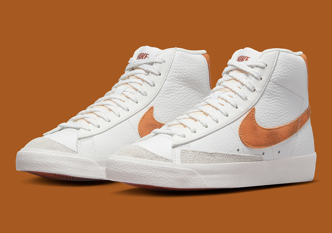 Distressed Orange Suede Adds Character To The Nike Blazer Mid '77