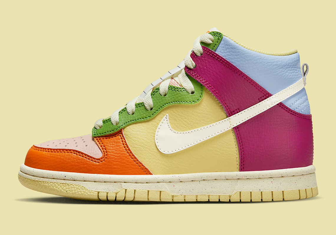 nike dunk high gs multi color DZ5638 500 8