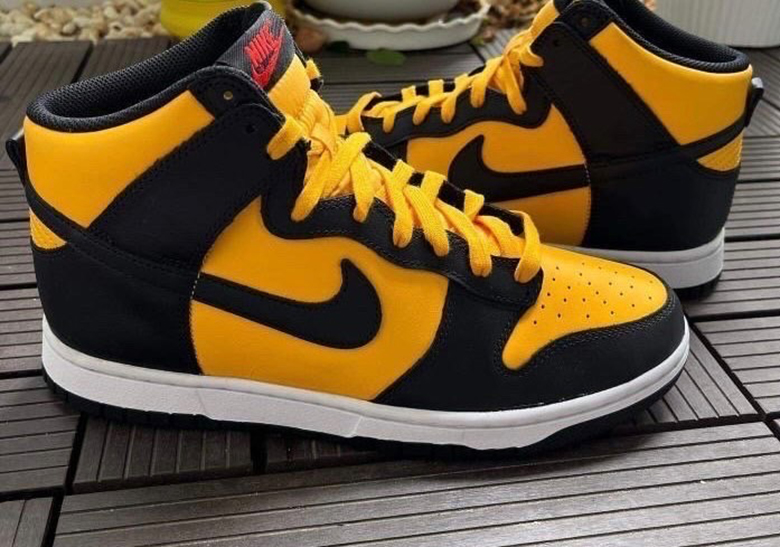 nike dunk high yellow black red unreleased sample 1