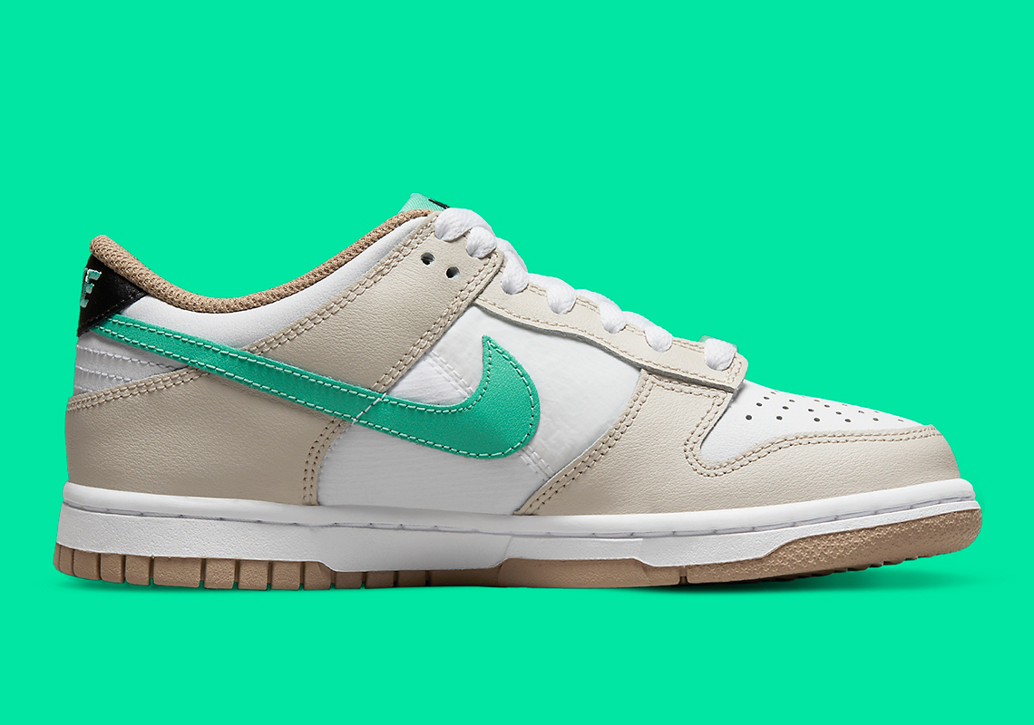 nike particle dunk low gs tan white green DX6063 131 2