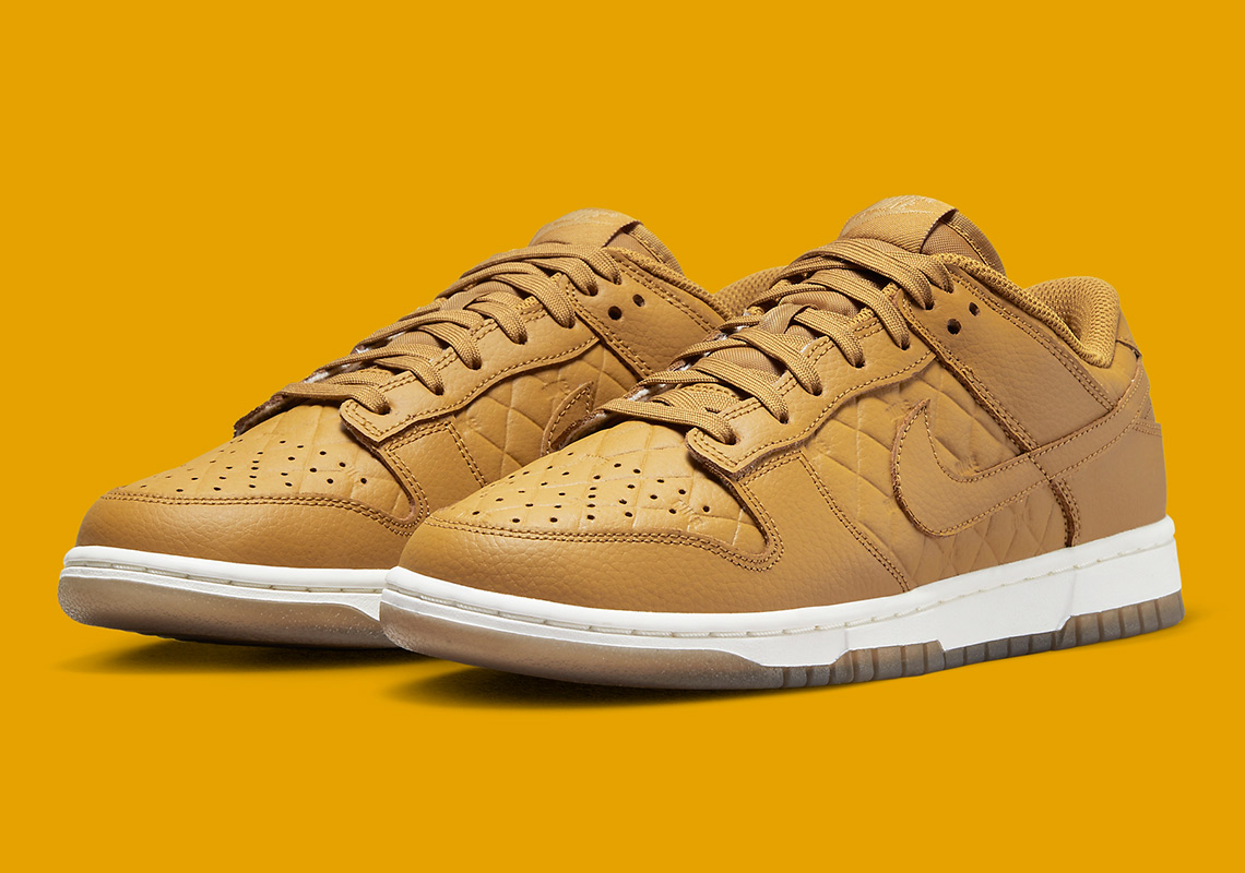 nike dunk low quilted wheat dx3374 700 4