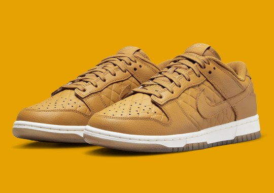 A Quilted Nike Dunk Low Appears In “Wheat”