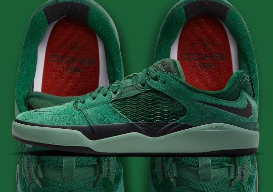This Nike SB Ishod In Green Suede Loosely Emulates The Heineken Look