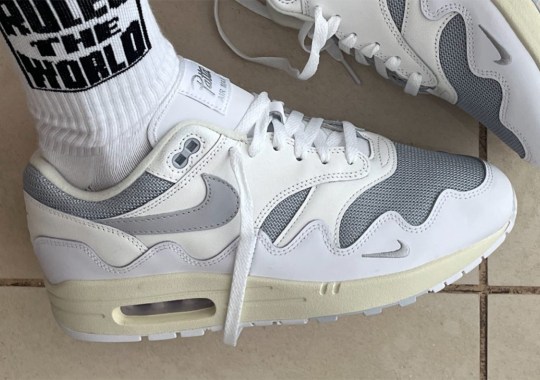 The Patta x Nike Air Max 1 “Waves” Appears In White And Grey