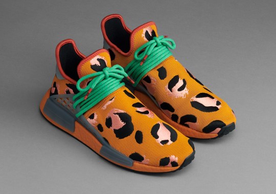 pharrell handball Adidas nmd hu animal print orange gz4439 release date