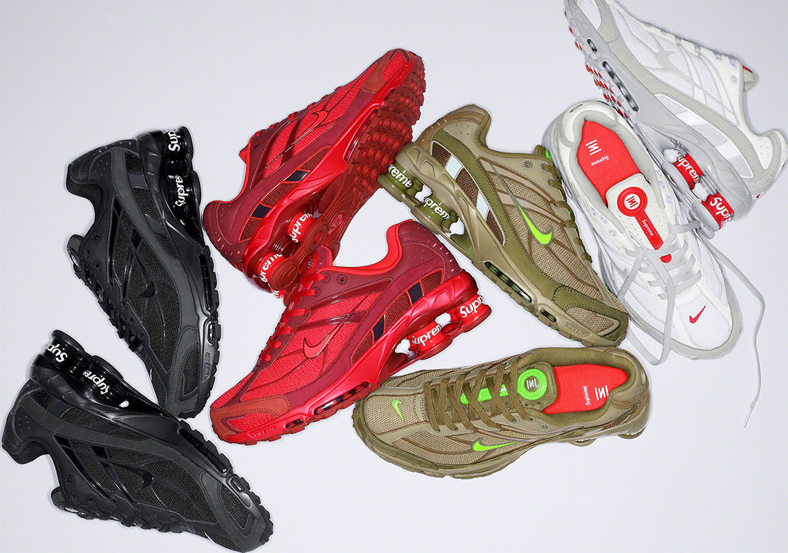 Supreme's Nike Shox Ride 2 Bounces In Four Colorways On June 23rd