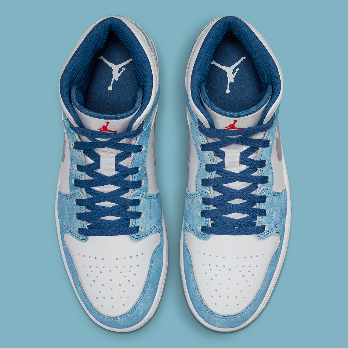 Air Jordan 1 Mid Blue White Red DN3706-401 | SneakerNews.com