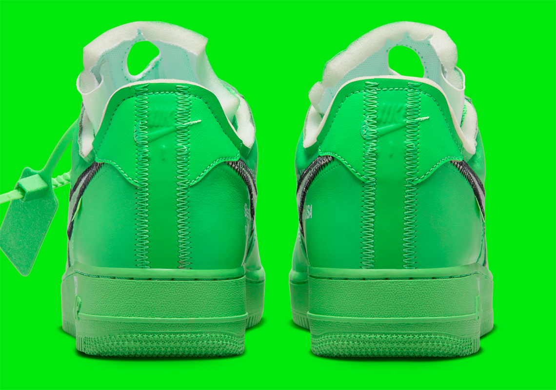 The Off-White x Nike Air Force 1 Low Light Green Spark Drops In