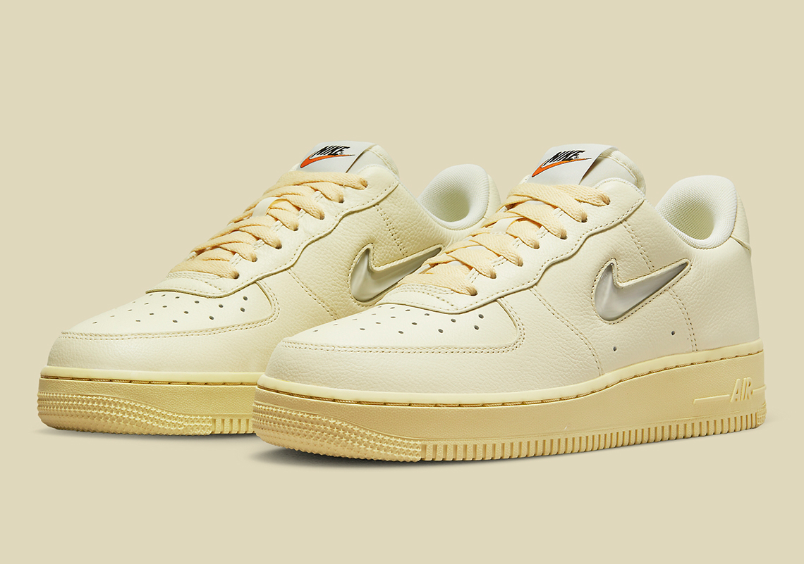 Clear Jewel Swooshes Ornament The Nike Air Force 1 “Coconut Milk”