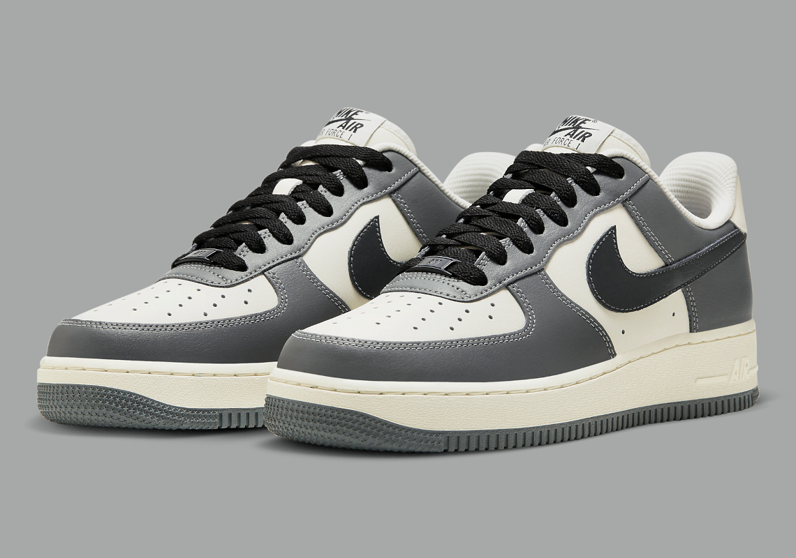 Grey-Colored Overlays Cover This Nike Air Force 1 Low