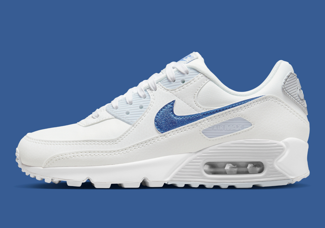 Air Max 90 "White/Metallic Blue" DX0115-100 | SneakerNews.com