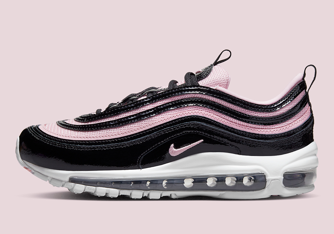pink black and white air max 97