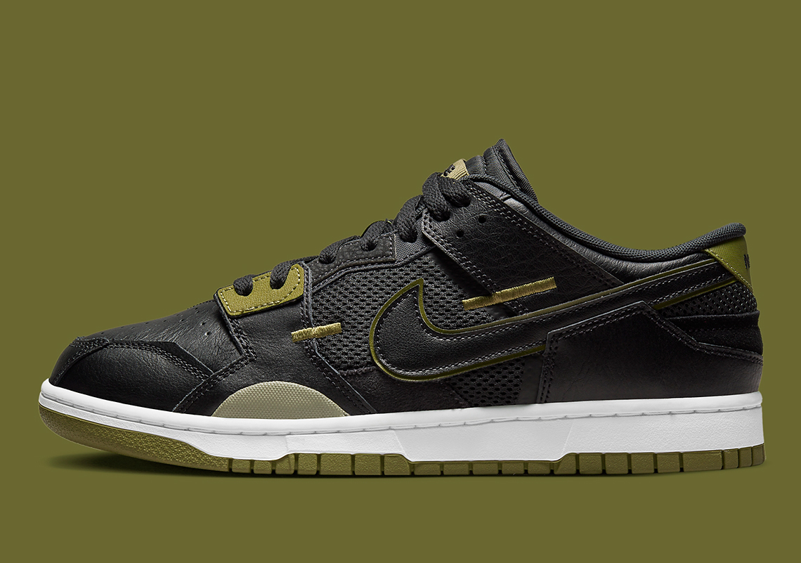 The Nike Dunk Low Scrap Surfaces In New Black And Olive Colorway