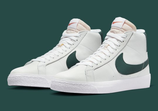 Nike SB’s Orange Label Preps The Blazer Mid In A Simple White And Dark Green Colorway