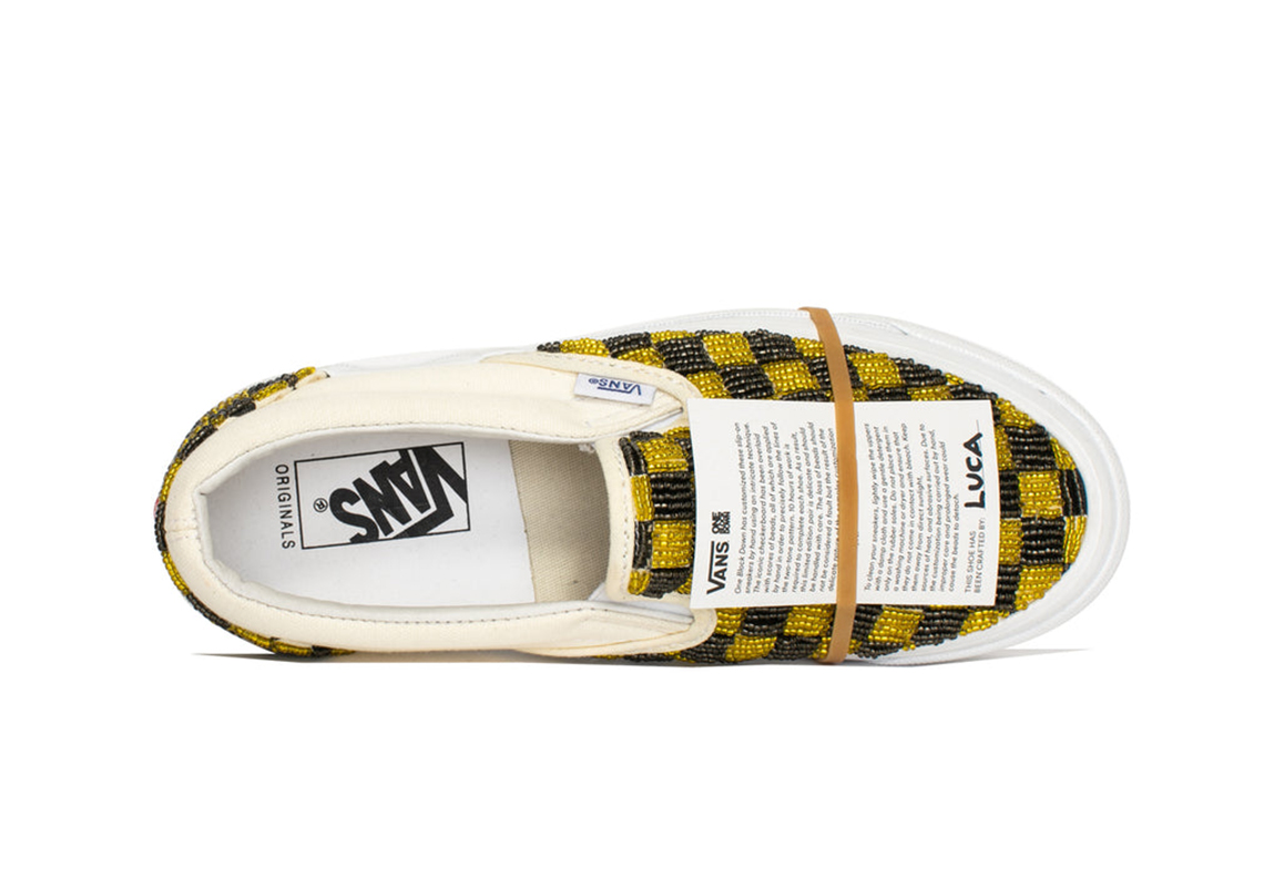 black white yellow vans