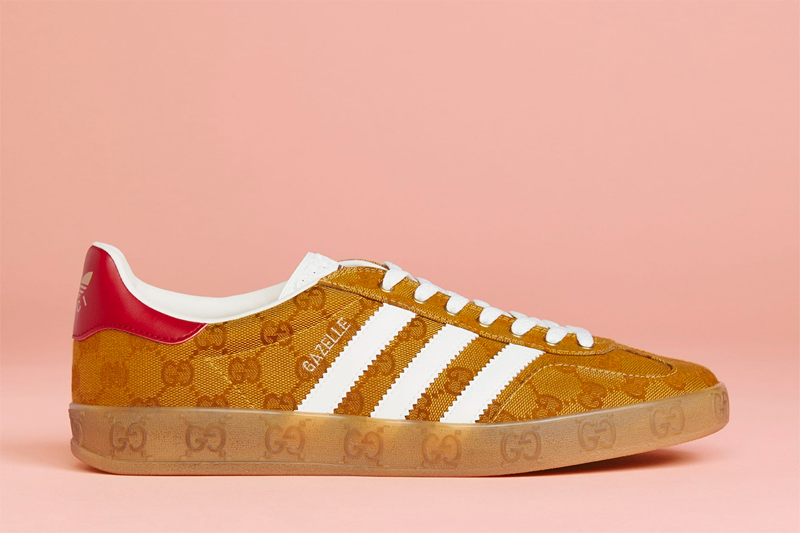 Collaboration Platform Sneakers : Gucci x adidas Gazelle Platform