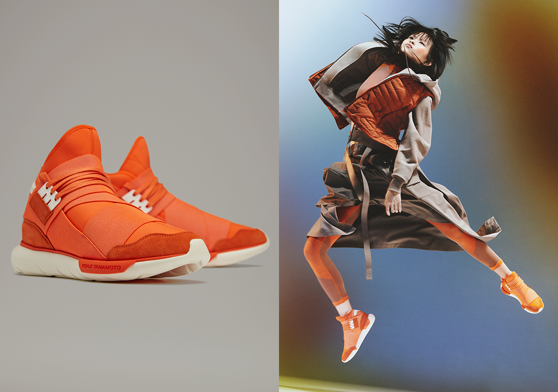 The adidas Y-3 Qasa High Returns In Bold Orange