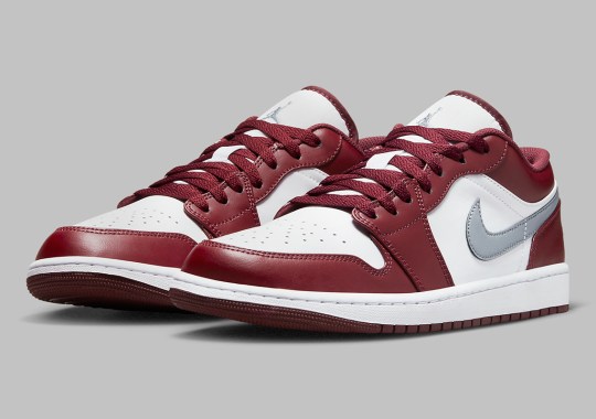 The Air Jordan 1 Low “Bordeaux” Borrows An Outfit From Its Older Sibling