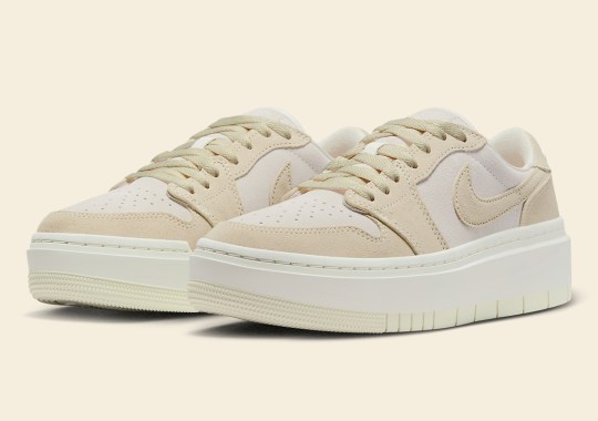 Tan And Coconut Milk Suede Cover The Air Jordan 1 Elevate Low SE