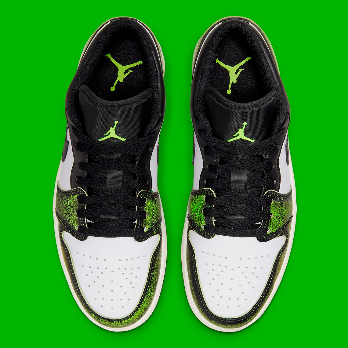 Air Jordan 1 Low Wear Away Black Green Dn3705 003 5