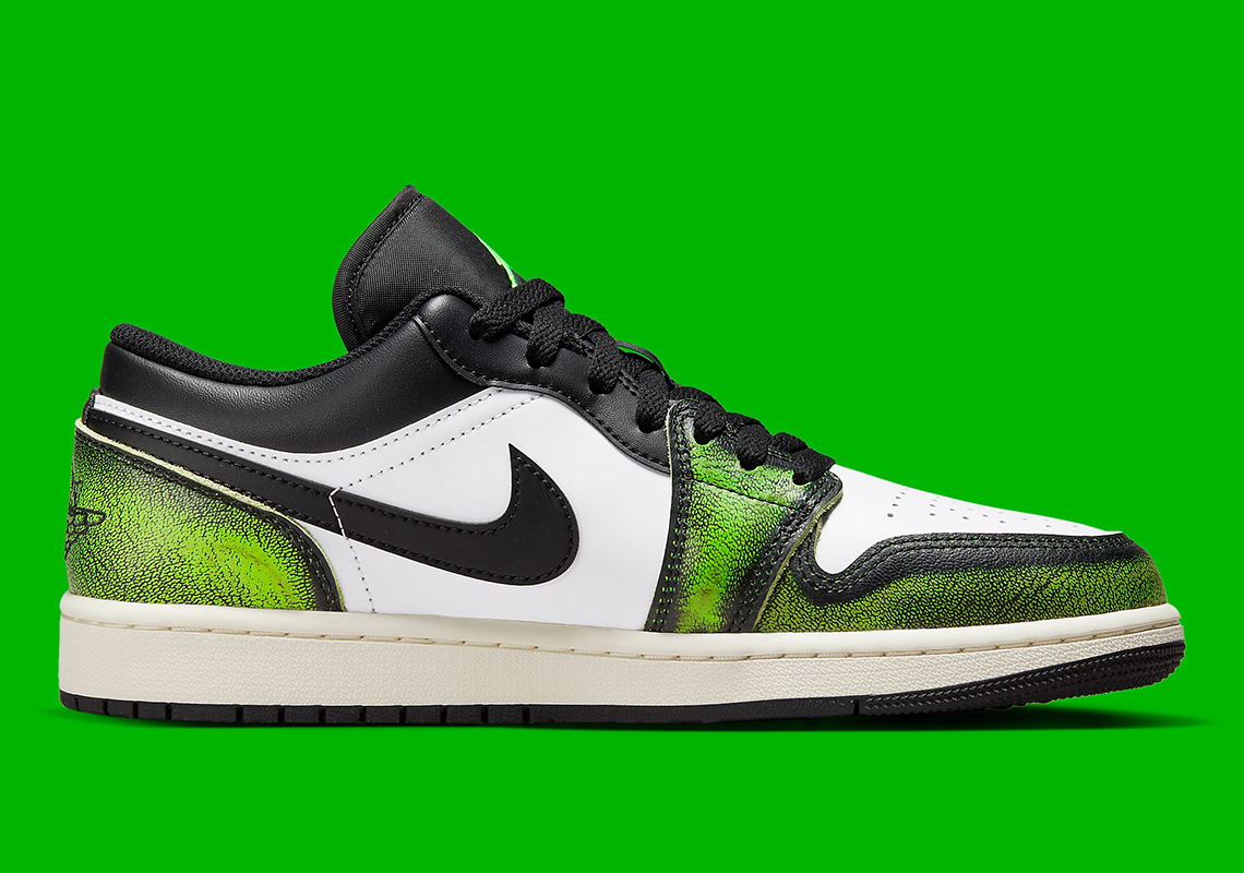 Air Jordan 1 Low Wear Away Black Green DN3705-003 | SneakerNews.com