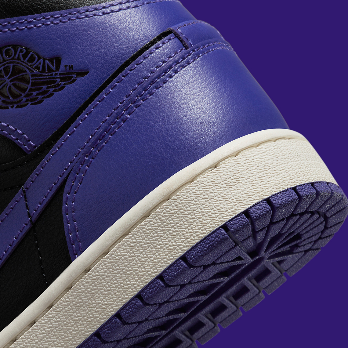 nike air jordan 1 purple and black