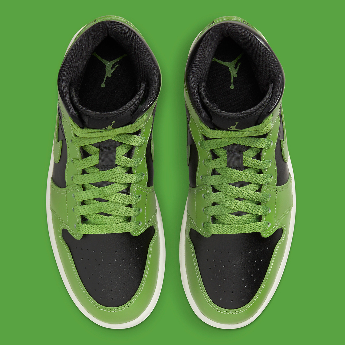 Air Jordan 1 Mid Womens Green Black Bq6472 031 6