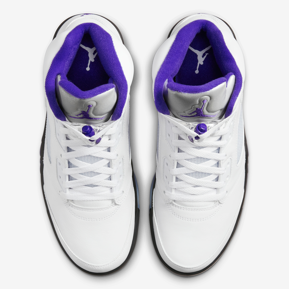 Jordan 5 hot sale white purple