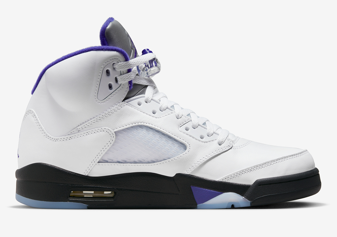 Jordan 5 store purple and white