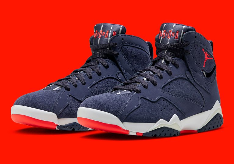 Nike Air Jordan 7 Retro Quai 54 2022 Mens Size 15 Blue Crimson DV0577-500 Air Jordan Men main image 4