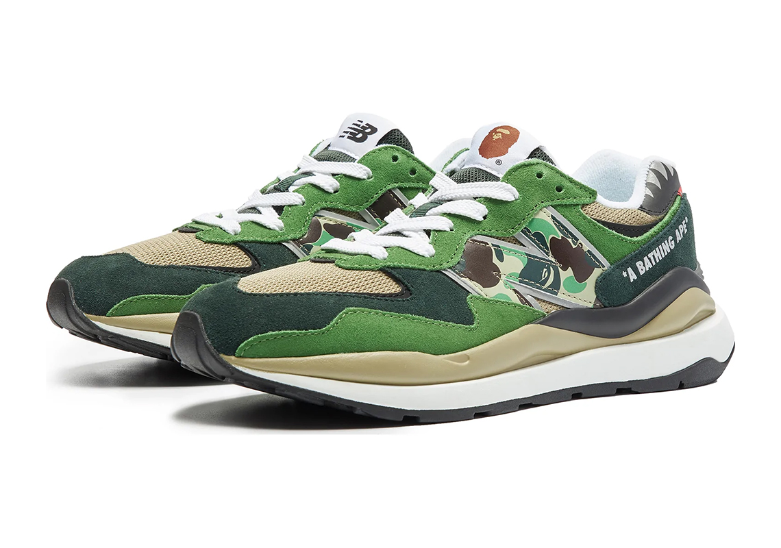 bape new balance 5740 green camo 3