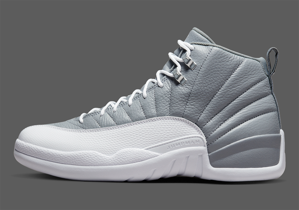 gray and white jordan 12 release date