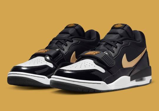 Patent Black And Gold Emerge On The Jordan Legacy 312 Low