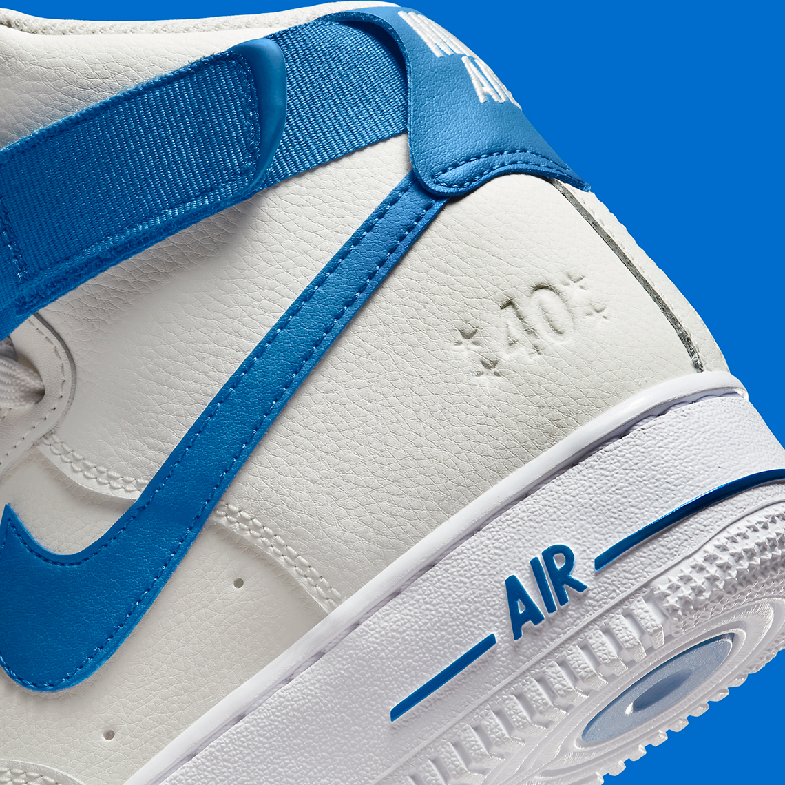 white basketball shoe nike huarache sneakers, Nike WMNS Air Force 1 High 40th  Anniversary Sail Blue Jay