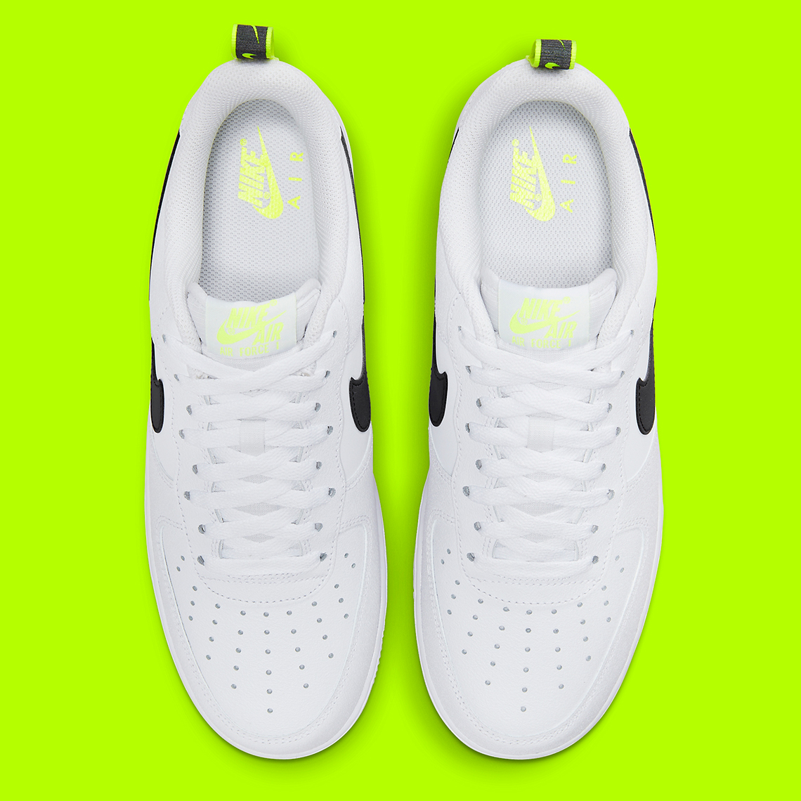 Nike Air Force 1 Low Drop Type White Black Volt