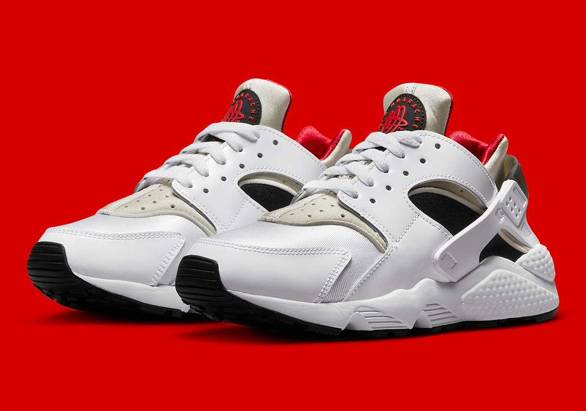 LV x Supreme x Nike Air Huarache White Red  Air huarache white, Nike air  huarache, Air huarache