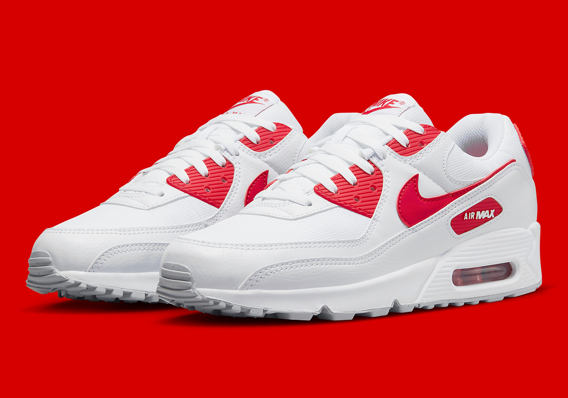 Nike Air Max 90 White Red DX8966-100