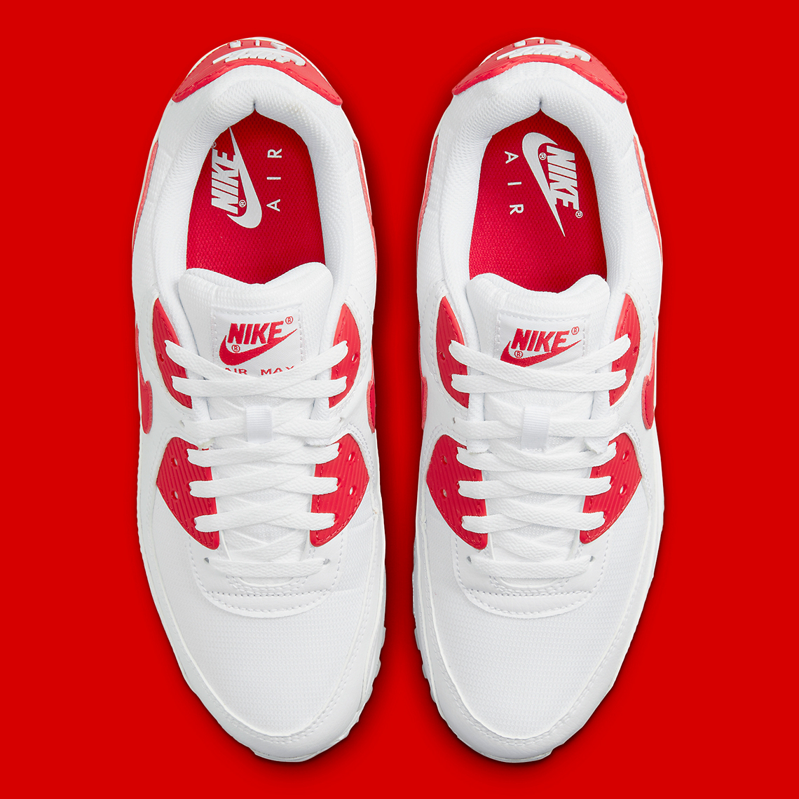 nike red white air max