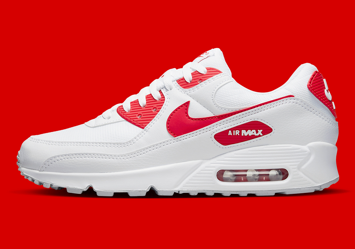 Nike Air Max 90 White Red DX8966-100