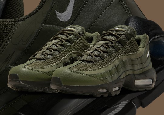 Olive-Colored Reflective Panels Cover This Nike Air Max 95