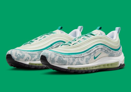 Muted Green Patterns Appear On The Nike Air Max 97