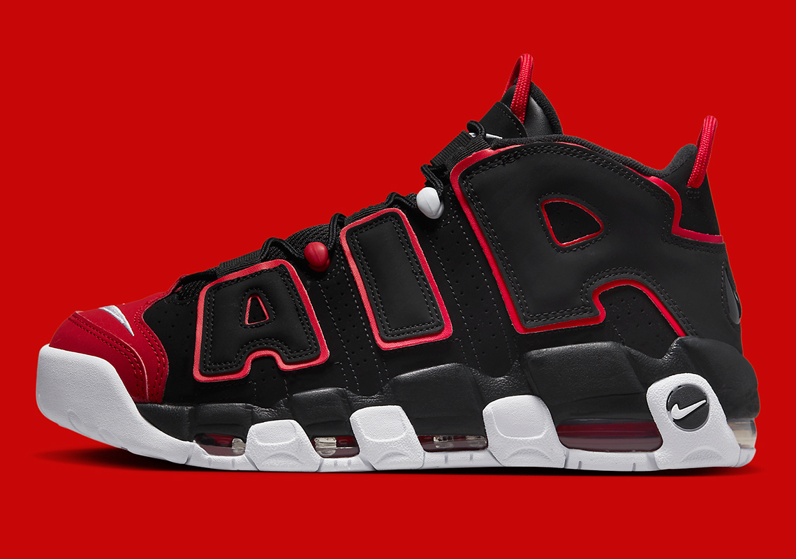 nike uptempo 96 black and red