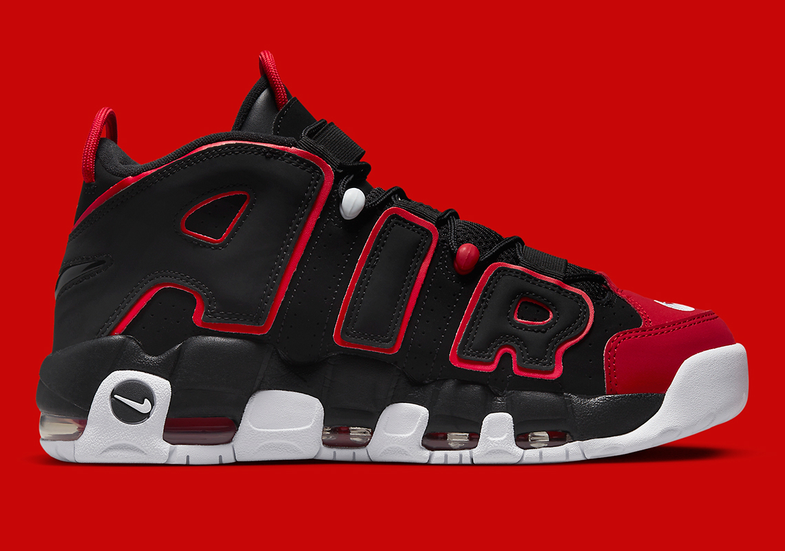 uptempo nike red and white