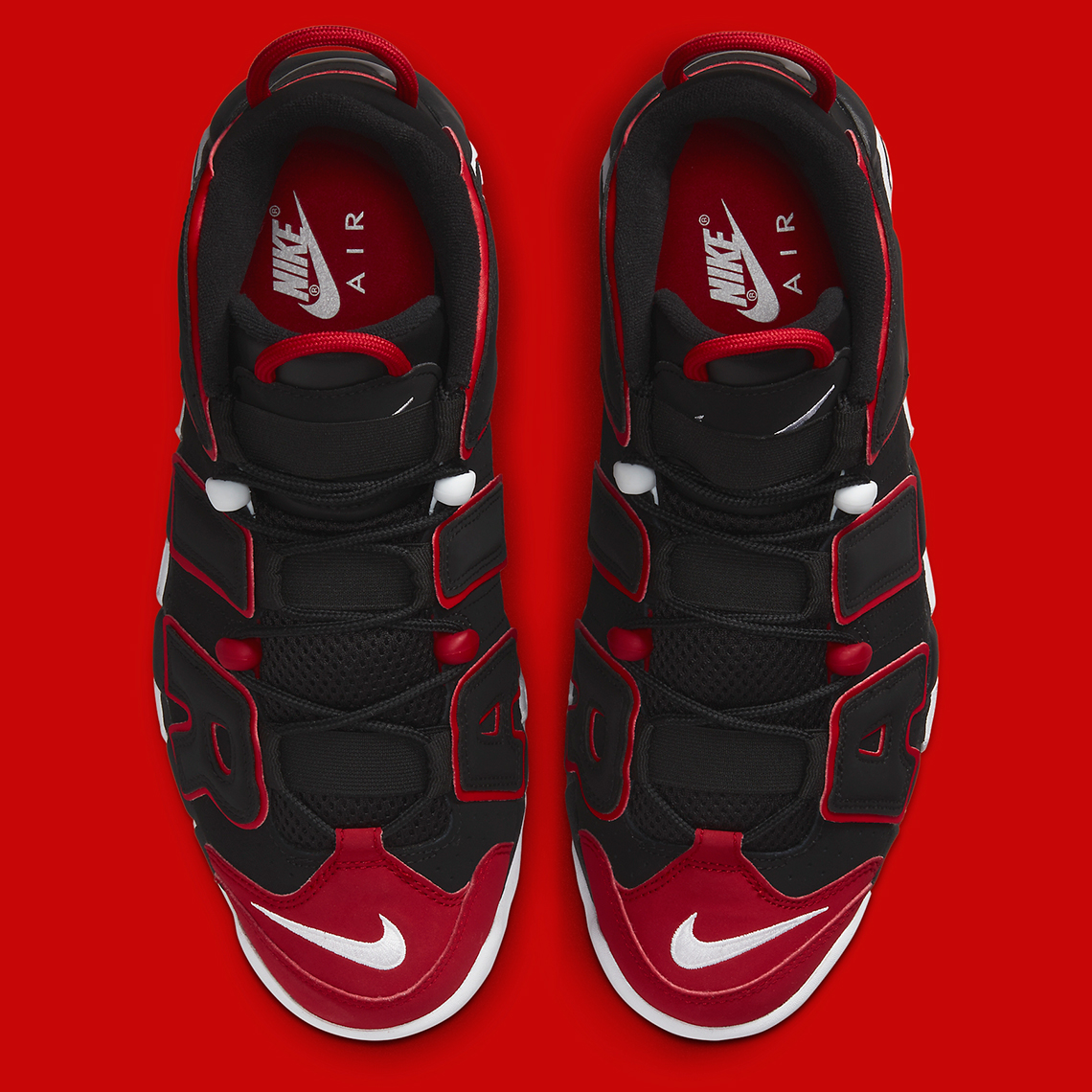 Nike uptempo red toe