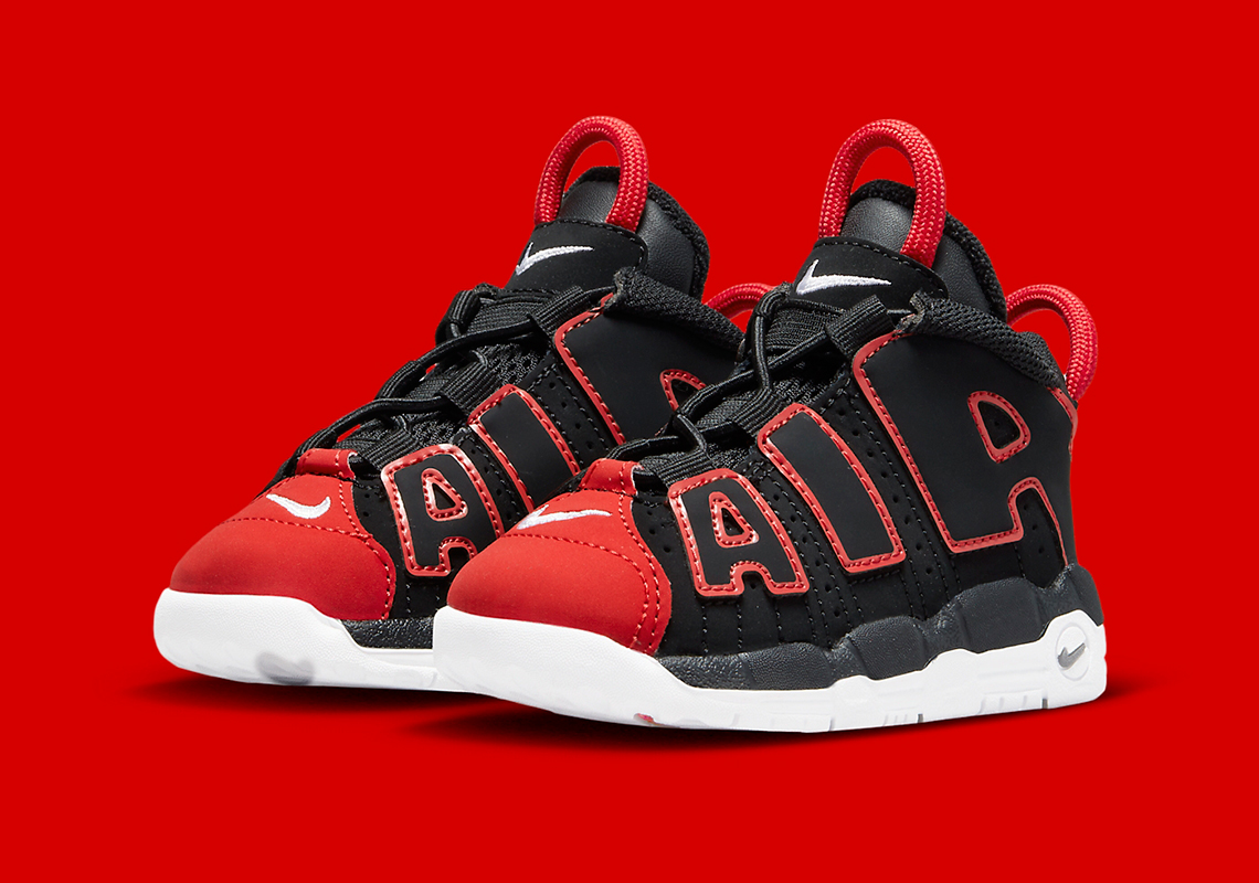 nike air more uptempo red toe td FB1345 001