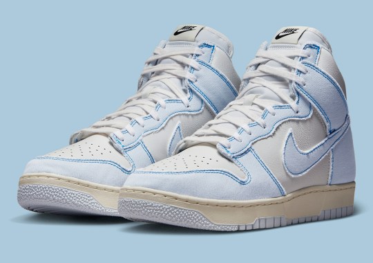 The Nike Dunk High 1985 Gets Draped In Faded “Blue Denim”