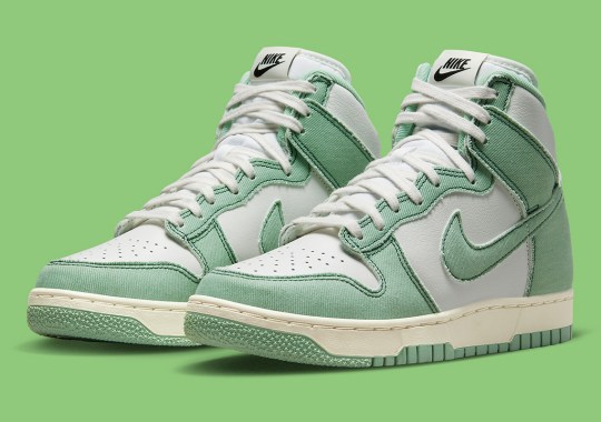 Official Images Of The Nike Dunk High 1985 “Green Denim”