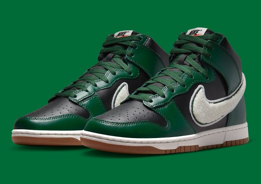 Pine Green Arrives On The Nike Dunk High “Chenille”
